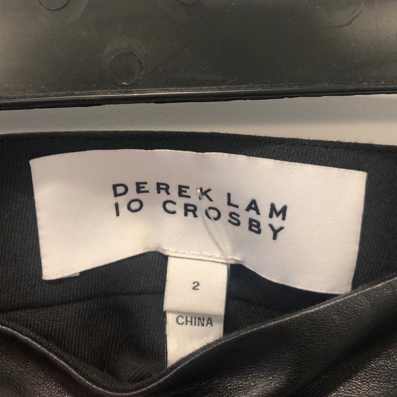 Derek Lam vegan leather miniskirt with pockets - Picture 2 of 3